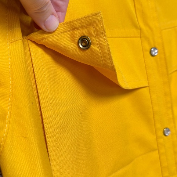 RARE! Vintage Bonnie Cashin A Line Canvas Trench Coat Size 6 - YELLOW 60s/70s - Picture 9 of 15